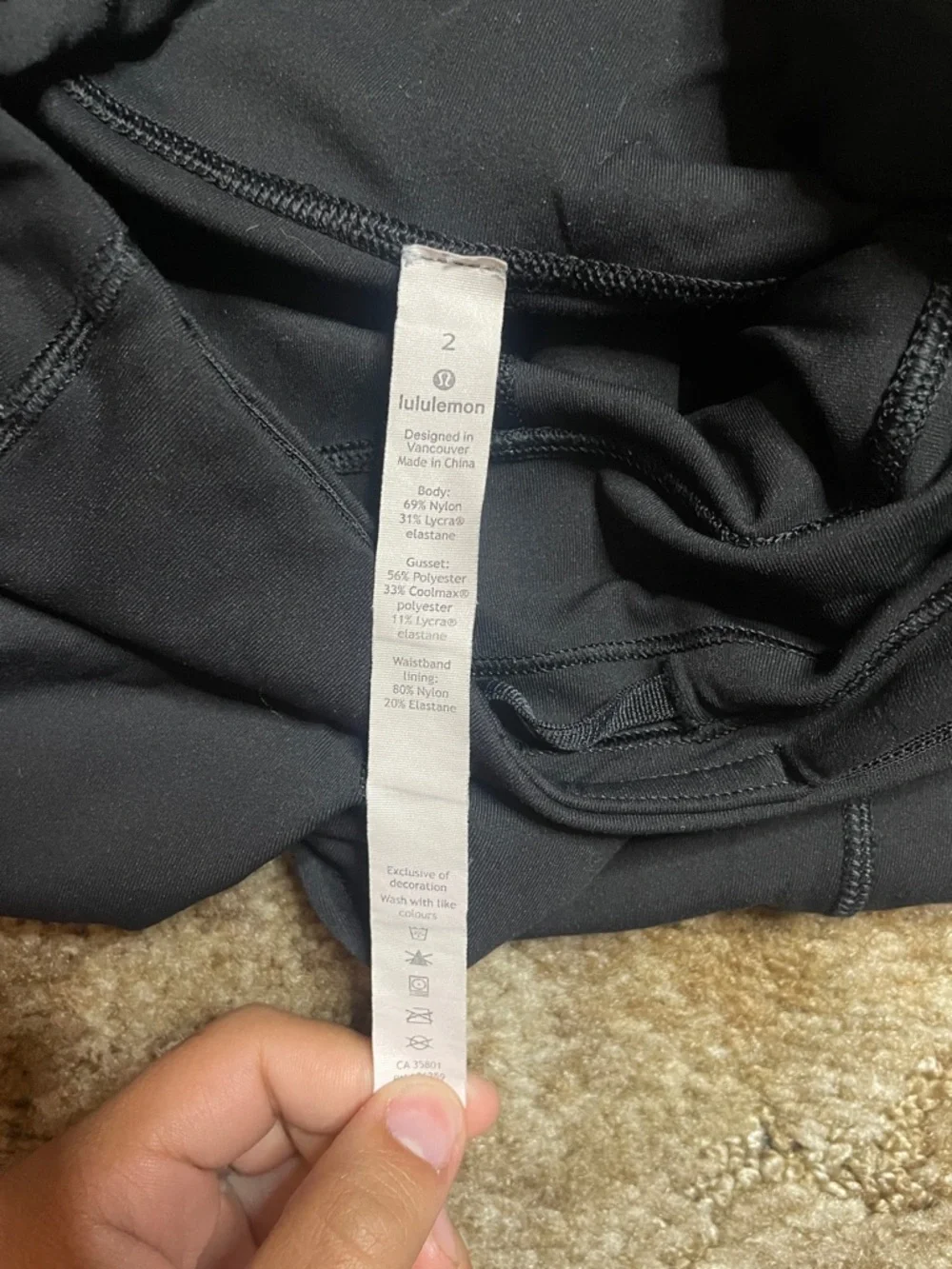 Lululemon Speed Up Tight *Full-On Luxtreme Black Legging Size‎ 2
